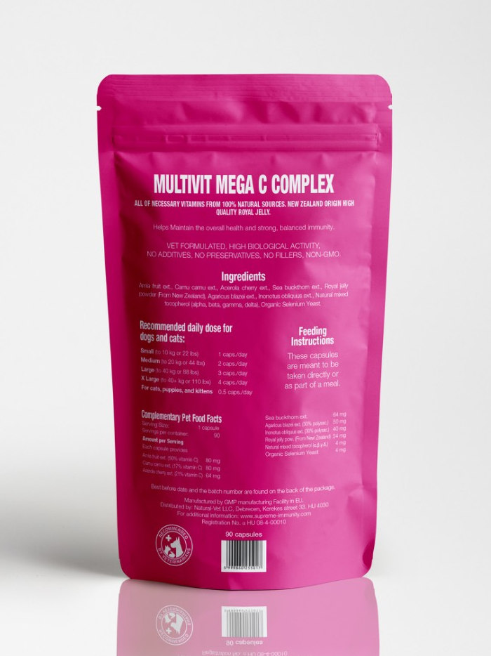 MULTIVITAMIN KUTYÁKNAK, MACSKÁKNAK- MULTIVIT MEGA C - Image 2