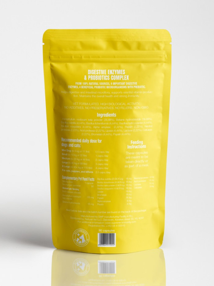 EMÉSZTŐ ENZIM ÉS PROBIOTIKUM KOMPLEX KUTYÁKNAK, MACSKÁKNAK - Image 2
