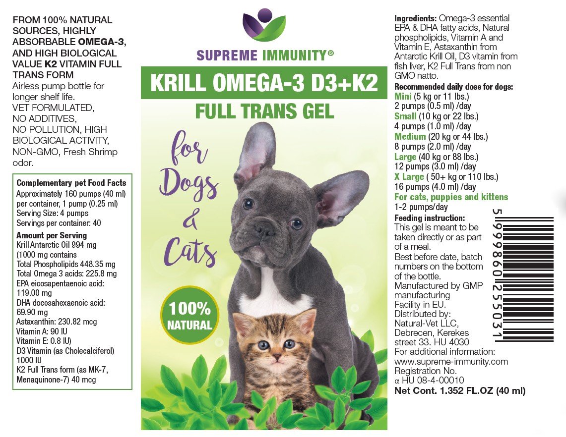 KRILL OLAJ KUTYÁKNAK, MACSKÁKNAK- KRILL OMEGA D3+K2 - Image 3